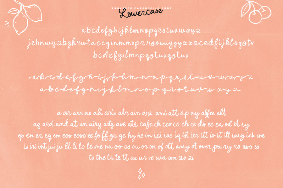 Provence Cappuccino Script & Doodles